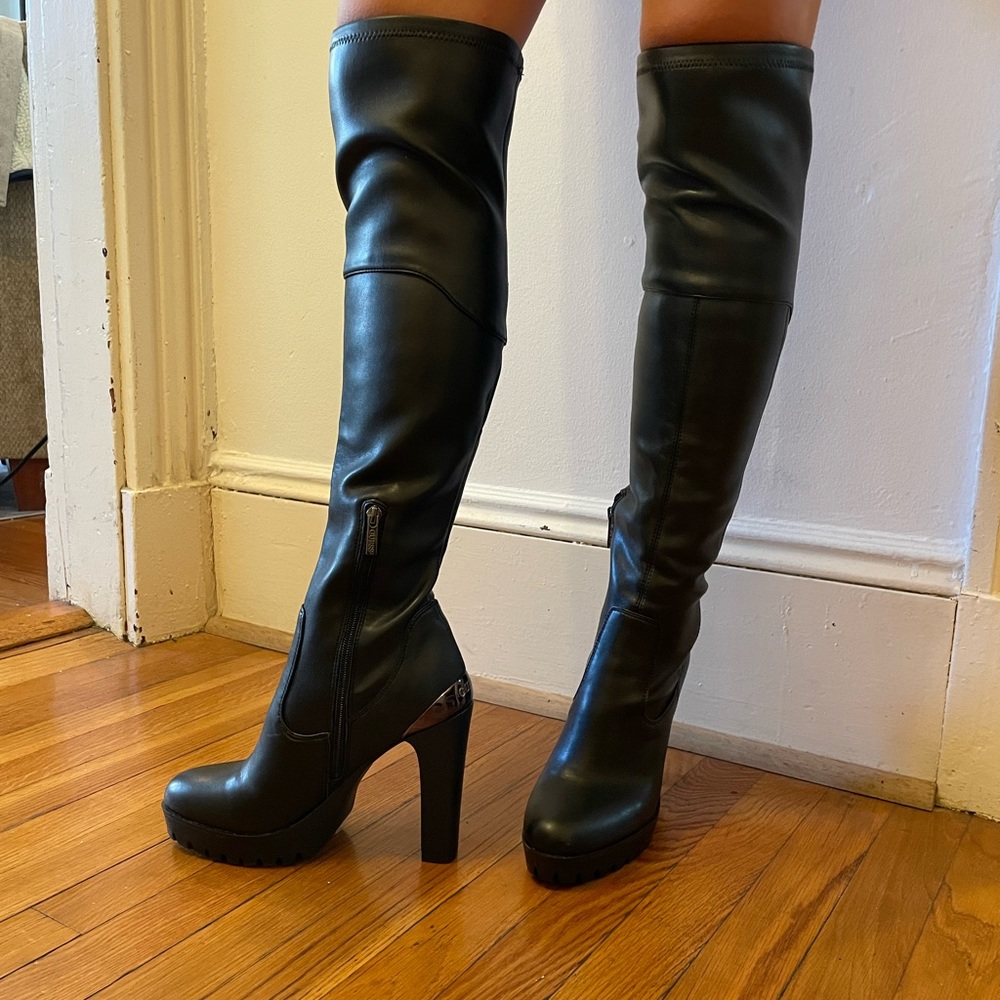Guess Knee High Platform Heel Boots